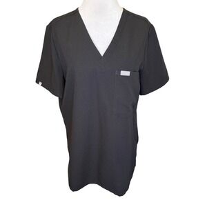FIGS Casma Black V-Neck Scrub Top Technical Collection Women's Medium FW1000